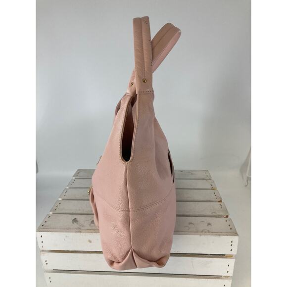 MICHAEL KORS, PINK PEBBLED LEATHER LARGE SHOULDER BAG (ASIS) - Picture 8 of 16